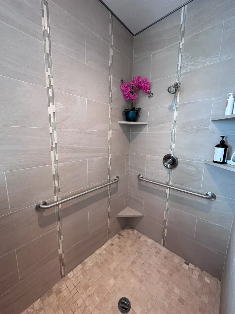 Grab Bars Horizontal Tile Shower
